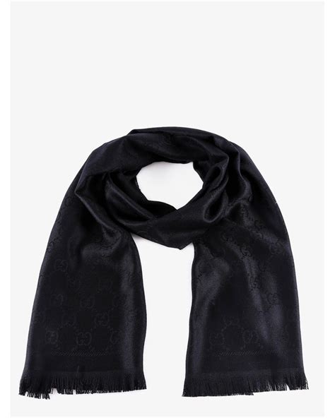 gucci wool scarf black|gucci wool scarf sale.